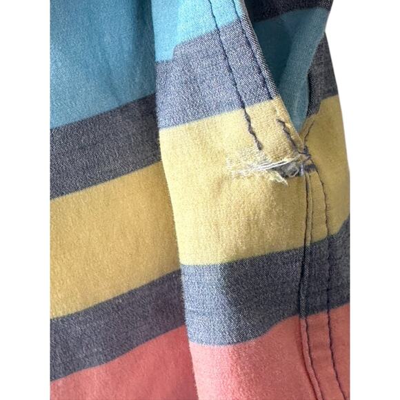 Chubbies Retro Set Faded Blue Heather with Stripes Men's Small 5.5" Swim Trunks - Picture 3 of 7